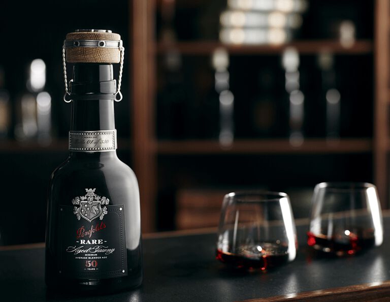 50 year old rate tawny with two glasses